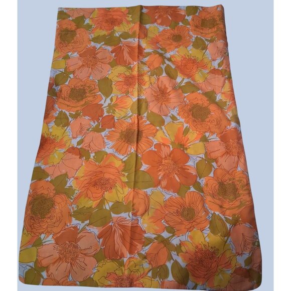 Retro Floral Pillowcase By Sprungmaid 50% Kodel Polyester 50% Combed Cotton Oran - Picture 1 of 7